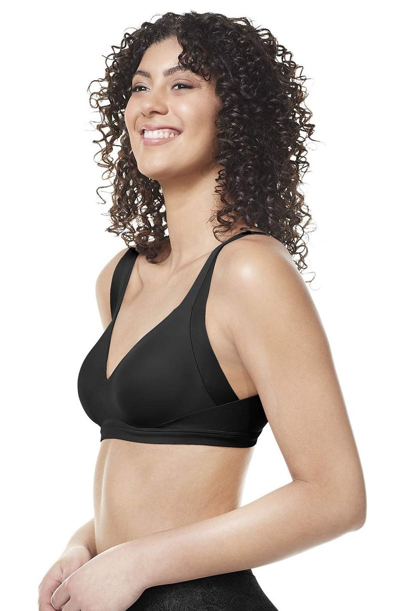 Warner's womens No Side Effects Underarm and Back-smoothing Comfort Wireless Lightly Lined T-shirt Ra2231a Bra, Black, Small US - Image 3